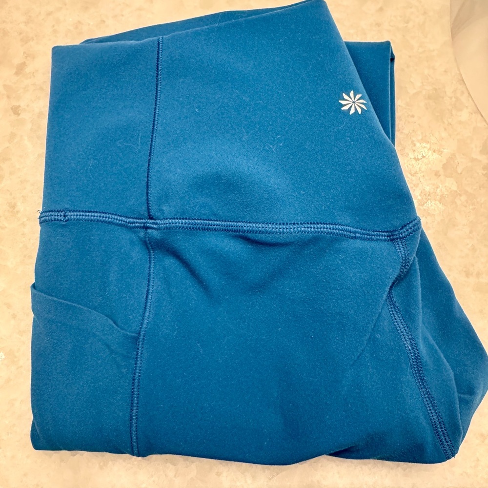Athleta Salutation Tights Blue SZ M